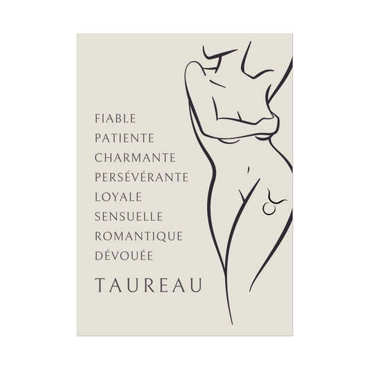 Poster Femme Taureau