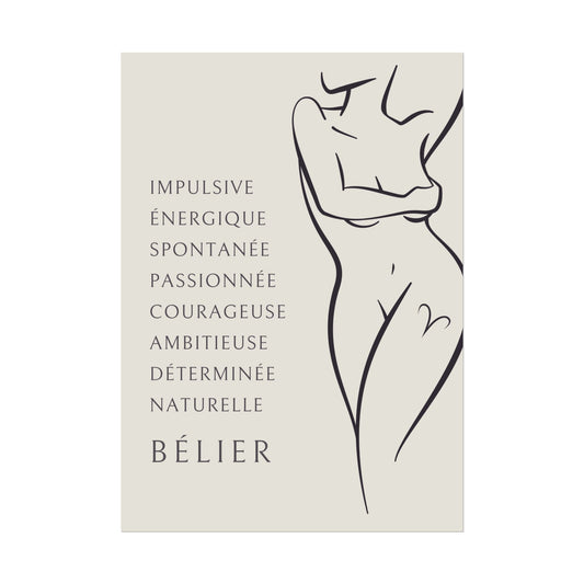 Poster Femme Bélier