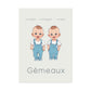 Poster Baby Boy BEIGE - Gémeaux