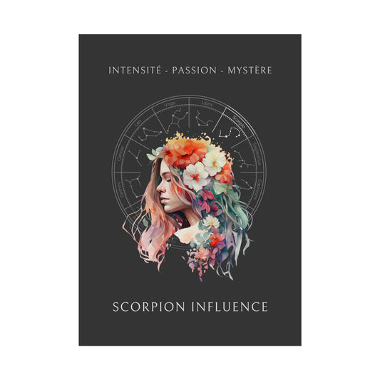 Poster Astrologique Scorpion - "Fanny, Femme Scorpion"