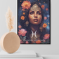Poster Astrologique Poissons - Lakshmi, Femme Poissons