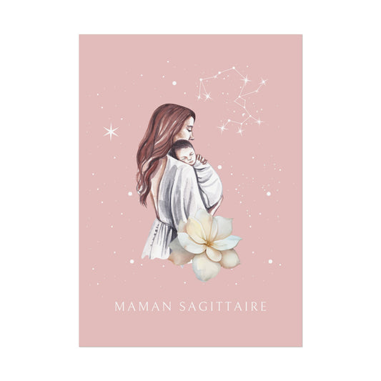 Poster Maman Sagittaire et son bébé fille