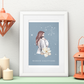 Poster Maman Sagittaire et son bébé garçon