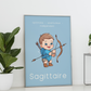 Poster Baby Boy BLEU - Sagittaire