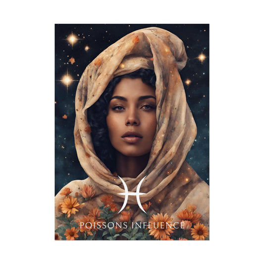 Poster Astrologique Poissons - Jihane, Femme Poissons