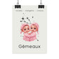 Poster Baby Girl BEIGE - Gémeaux