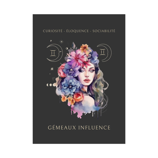 Poster Astrologique Gémeaux - "Eleonore, Femme Gémeaux"